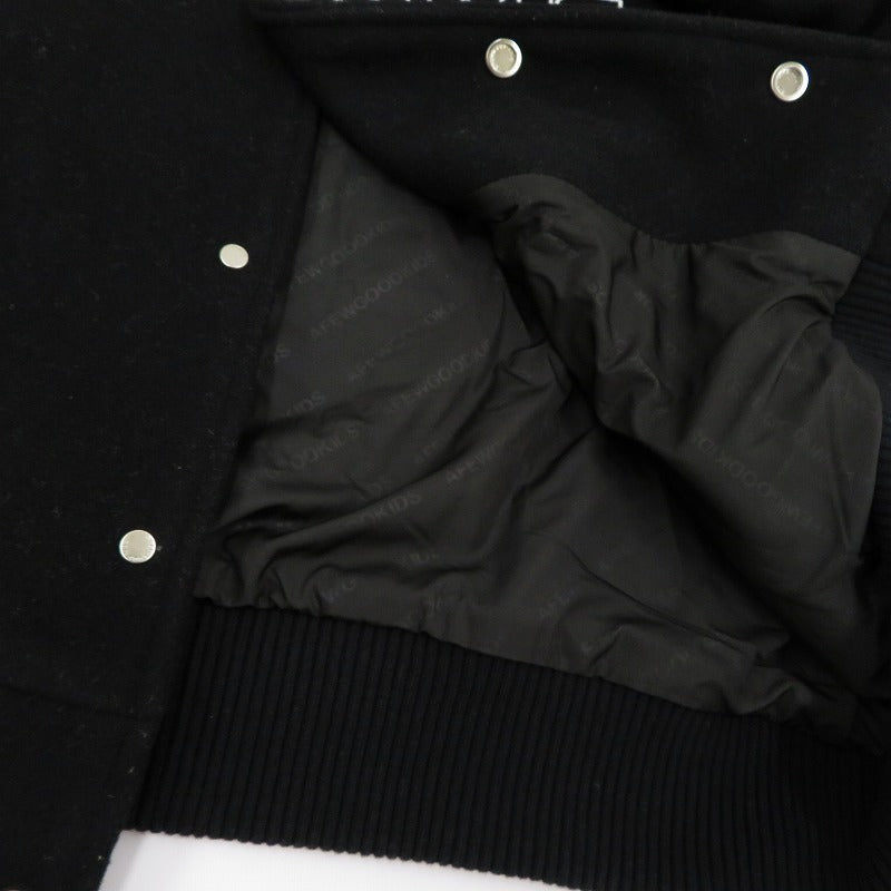 A FEW GOOD KIDS | アヒューグッドキッズ ANGEL COLLEGE JACKET スタジャン ブラック サイズ：L【瀬戸大橋店】