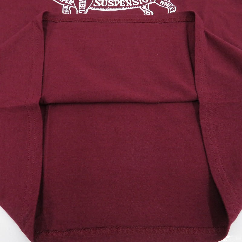 PORK CHOP | ポークチョップ GARAGE SUPPLY PORK FRONT TEE 半袖Ｔシャツ P0451 ボルドー/バーガンディー サイズ：L【瀬戸大橋店】