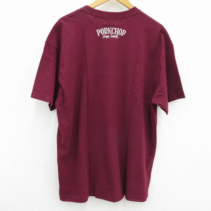 PORK CHOP | ポークチョップ GARAGE SUPPLY PORK FRONT TEE 半袖Ｔシャツ P0451 ボルドー/バーガンディー サイズ：XL【瀬戸大橋店】