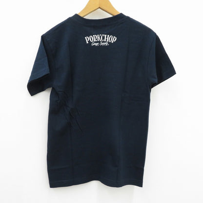 PORK CHOP | ポークチョップ GARAGE SUPPLY PORK FRONT TEE 半袖Ｔシャツ P0451 ネイビー サイズ：S【瀬戸大橋店】