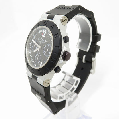 BVLGARI | ブルガリ アルミニウム クロノ カーボン 38mm 腕時計 AC38TA ブラック【瀬戸大橋店】