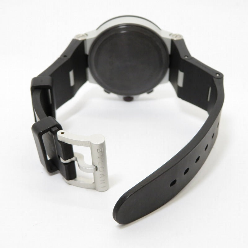 BVLGARI | ブルガリ アルミニウム クロノ カーボン 38mm 腕時計 AC38TA ブラック【瀬戸大橋店】