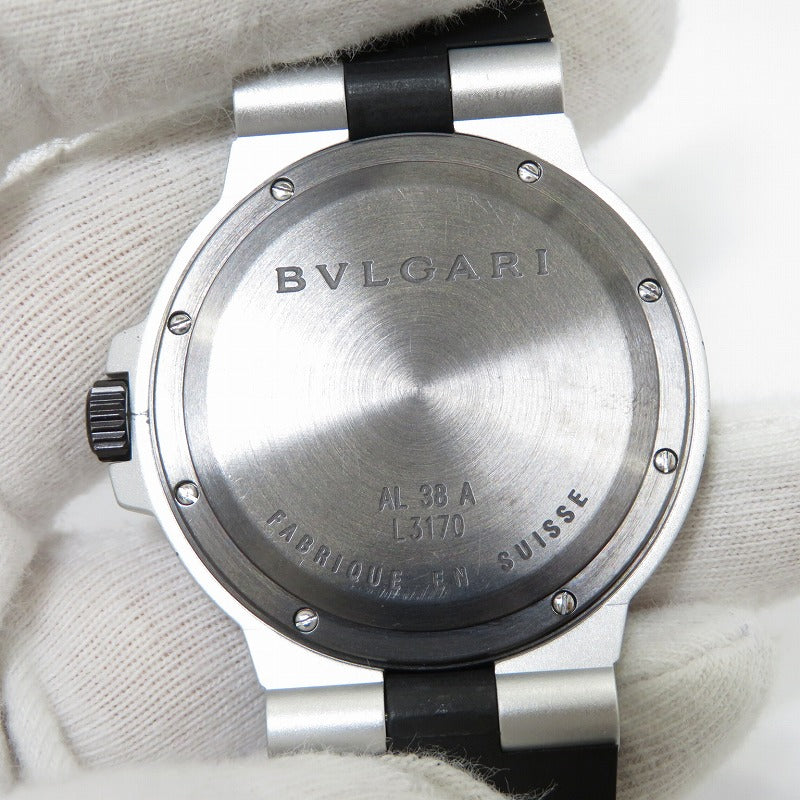 BVLGARI | ブルガリ アルミニウム 38mm 腕時計 AL38A ブラック【瀬戸大橋店】