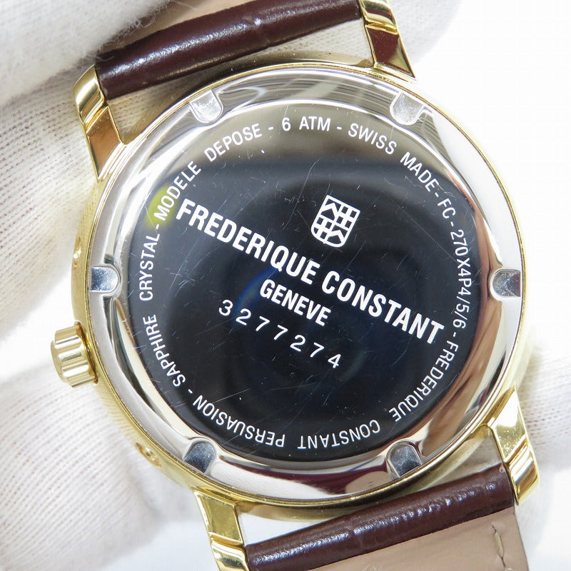 FREDERIQUE CONSTANT | フレデリック・コンスタント クラシック ビジネスタイマー 40mm 腕時計 FC-270SW4P5 ゴールド【瀬戸大橋店】