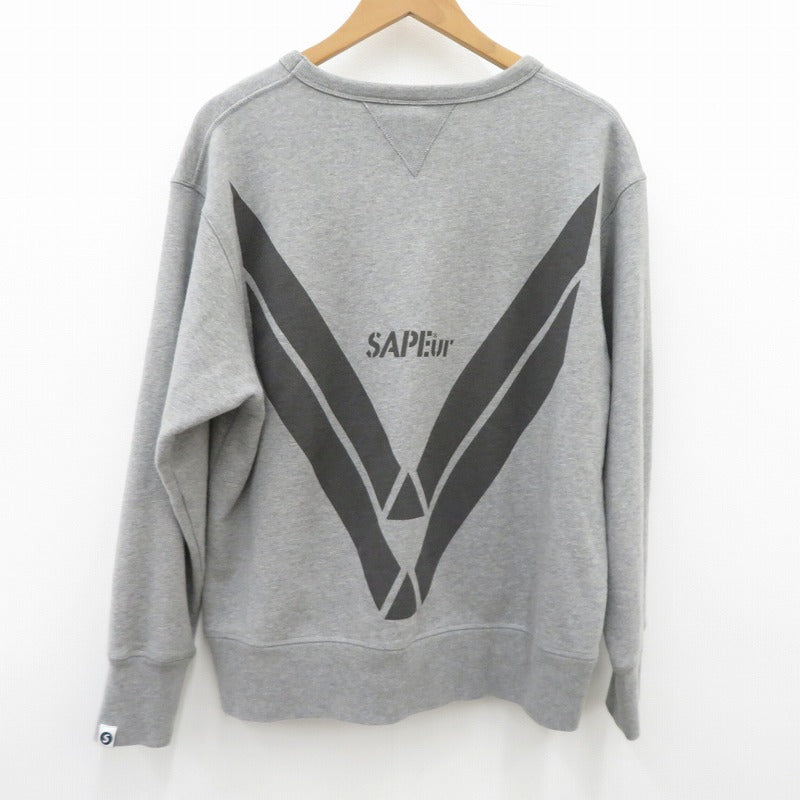 SAPEur | サプール USAPE CrewNeck Sweat スウェット グレー サイズ：M【瀬戸大橋店】