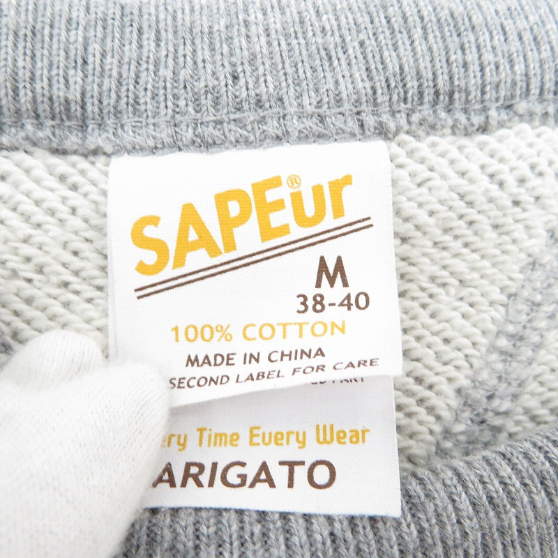 SAPEur | サプール USAPE CrewNeck Sweat スウェット グレー サイズ：M【瀬戸大橋店】