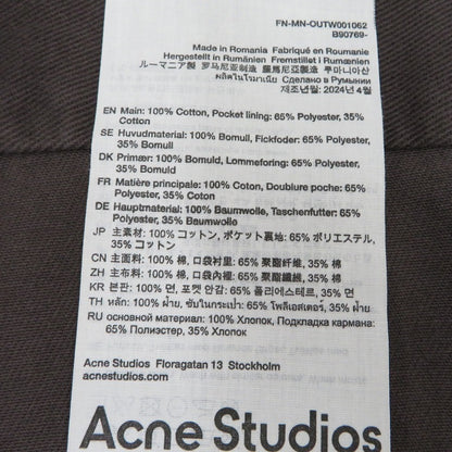 ACNE STUDIOS | アクネストゥディオズ その他アウター FN-MN-OUTW001062 チャコールグレー サイズ：42【瀬戸大橋店】