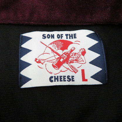 SON OF THE CHEESE | サノバチーズ VELOUR STRIPE SHIRT 半袖シャツ SC2310-CT05 ブラック サイズ：L【瀬戸大橋店】