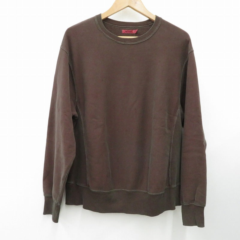 AUTHEN/SILKNIZED PILE SWEAT SHIRT スウェット AUT-123SN ブラウン サイズ：S【瀬戸大橋店】
