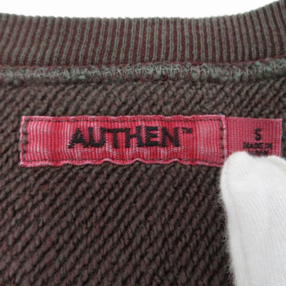 AUTHEN/SILKNIZED PILE SWEAT SHIRT スウェット AUT-123SN ブラウン サイズ：S【瀬戸大橋店】