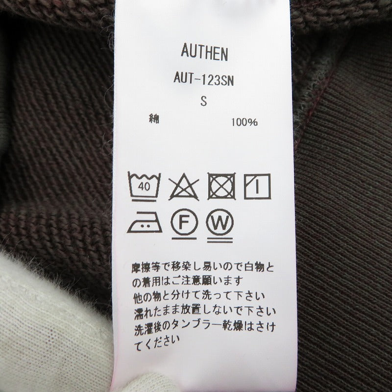 AUTHEN/SILKNIZED PILE SWEAT SHIRT スウェット AUT-123SN ブラウン サイズ：S【瀬戸大橋店】