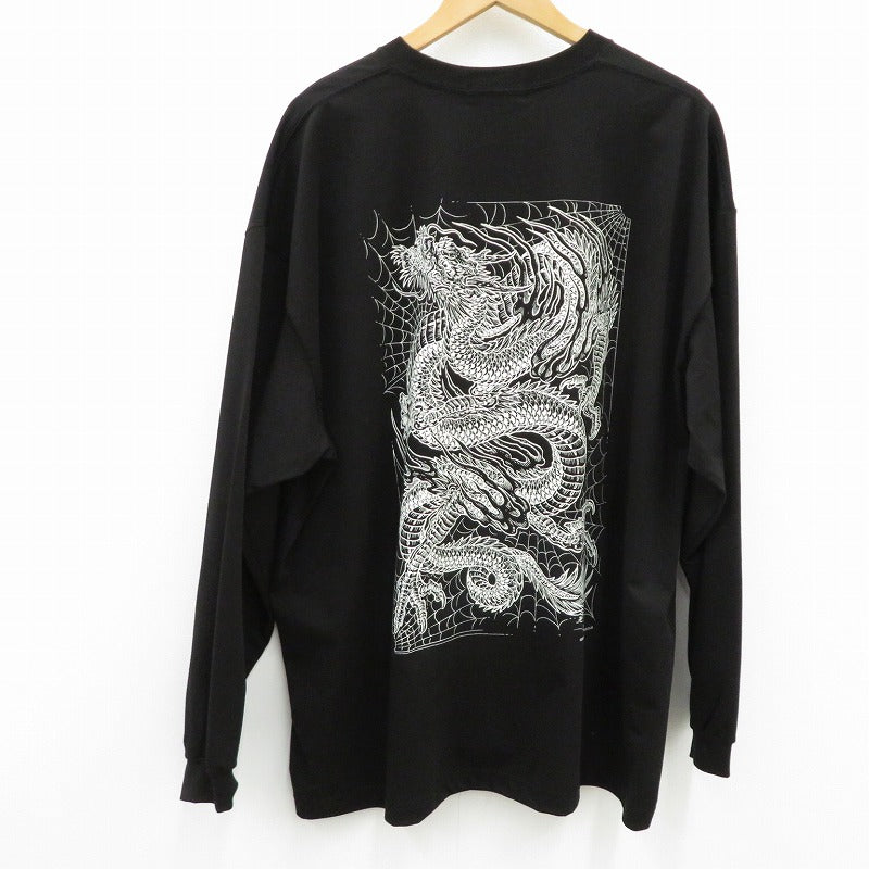 ANTIDOTE BUYERS CLUB | アンチドートバイヤーズクラブ ASIC Oversized L/S OrientalDragon 長袖Ｔシャツ ABCSS26CT07 ブラック サイズ：L【瀬戸大橋店】