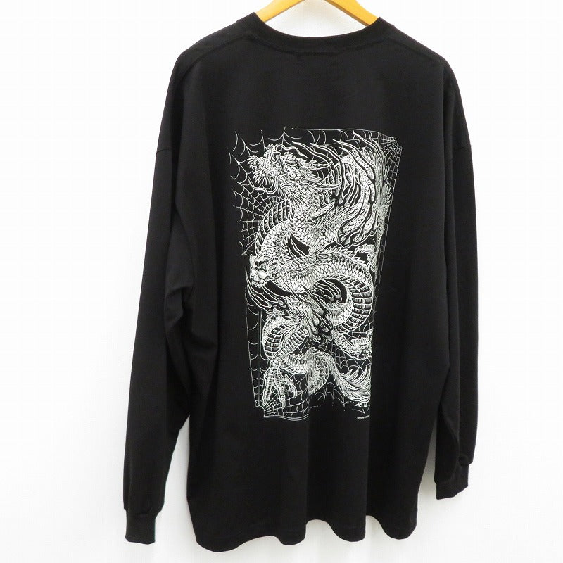 ANTIDOTE BUYERS CLUB | アンチドートバイヤーズクラブ ASIC Oversized L/S OrientalDragon 長袖Ｔシャツ ABCSS26CT07 ブラック サイズ：XL【瀬戸大橋店】