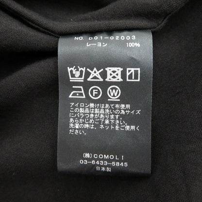 COMOLI | コモリ レーヨン コモリシャツ その他トップス D01-02003 ブラック サイズ：1【瀬戸大橋店】