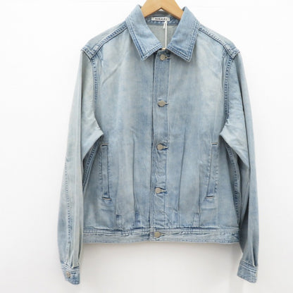 AURALEE | オーラリー FADED SELVEDGE LIGHT DENIM デニム A26SB01DE ブルー サイズ：3【瀬戸大橋店】