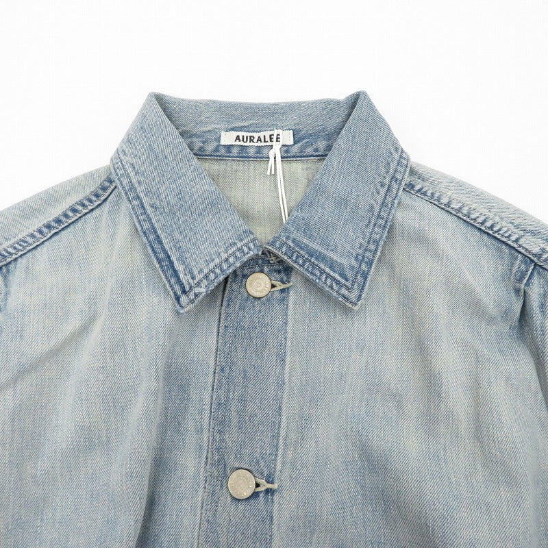 AURALEE | オーラリー FADED SELVEDGE LIGHT DENIM デニム A26SB01DE ブルー サイズ：3【瀬戸大橋店】