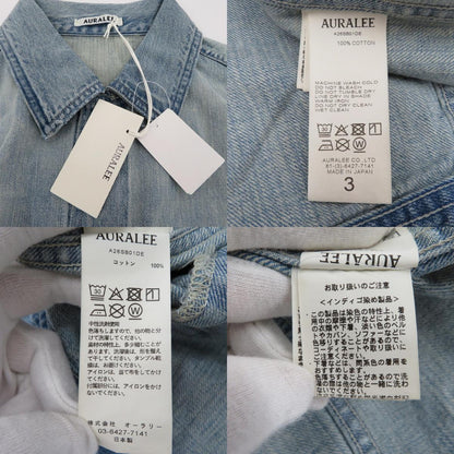 AURALEE | オーラリー FADED SELVEDGE LIGHT DENIM デニム A26SB01DE ブルー サイズ：3【瀬戸大橋店】