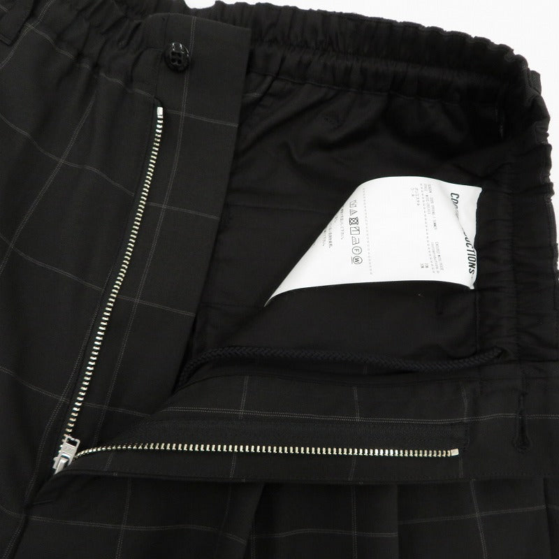 COOTIE | クーティー T/W 2 Tuck Easy Pants パンツ CTE-26S101-CHECK ブラック サイズ：S【瀬戸大橋店】