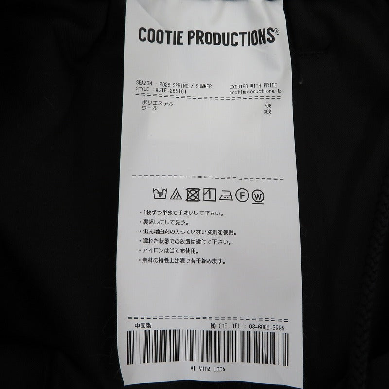 COOTIE | クーティー T/W 2 Tuck Easy Pants パンツ CTE-26S101-CHECK ブラック サイズ：S【瀬戸大橋店】