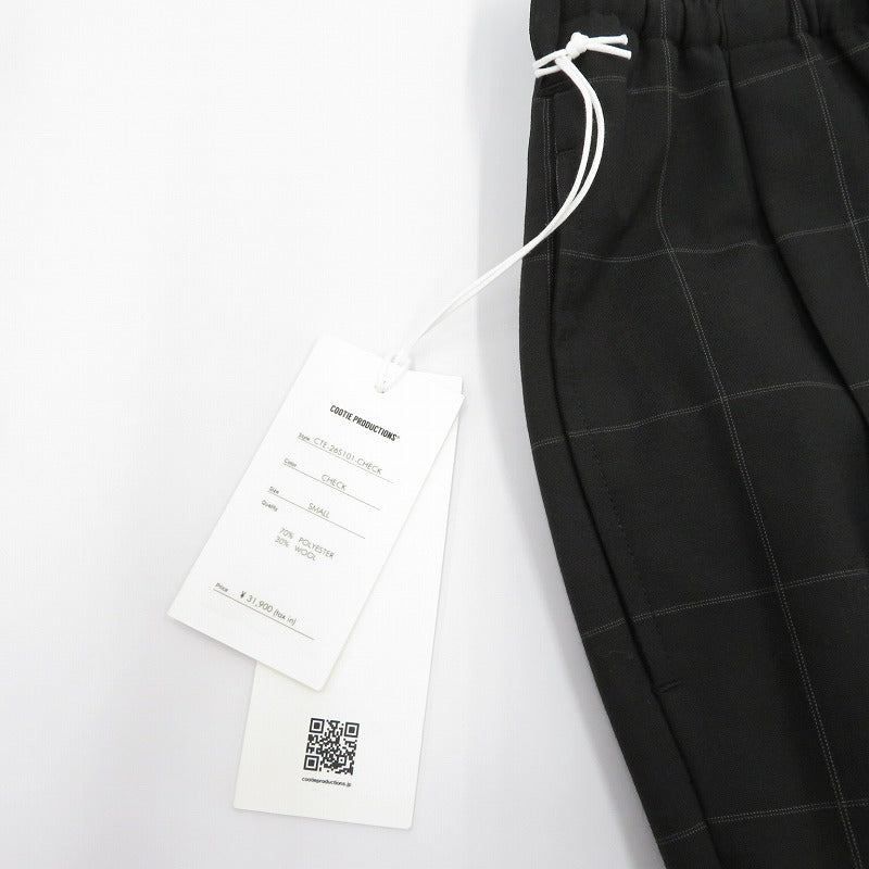 COOTIE | クーティー T/W 2 Tuck Easy Pants パンツ CTE-26S101-CHECK ブラック サイズ：S【瀬戸大橋店】