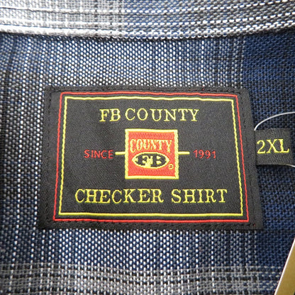 FB COUNTY/CHECKER SHIRT 長袖シャツ 98581 ネイビー【瀬戸大橋店】