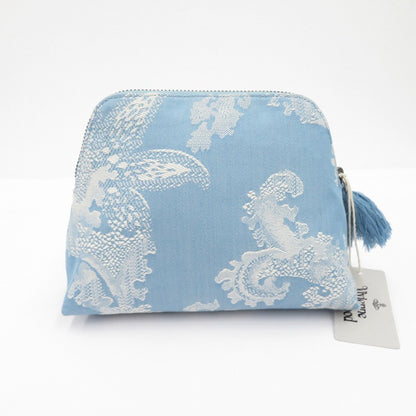 Vivienne Westwood | ヴィヴィアンウエストウッド JACQUARD SMALL WASH BAG クラッチバッグ ブルー【瀬戸大橋店】