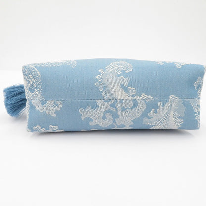 Vivienne Westwood | ヴィヴィアンウエストウッド JACQUARD SMALL WASH BAG クラッチバッグ ブルー【瀬戸大橋店】