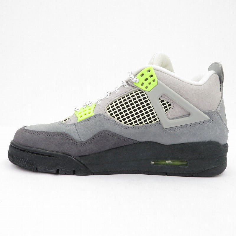 NIKE | ナイキ AJ4 Retro LE 'Neon' スニーカー CT5342-007 エアジョーダン グレー 27cm【瀬戸大橋店】