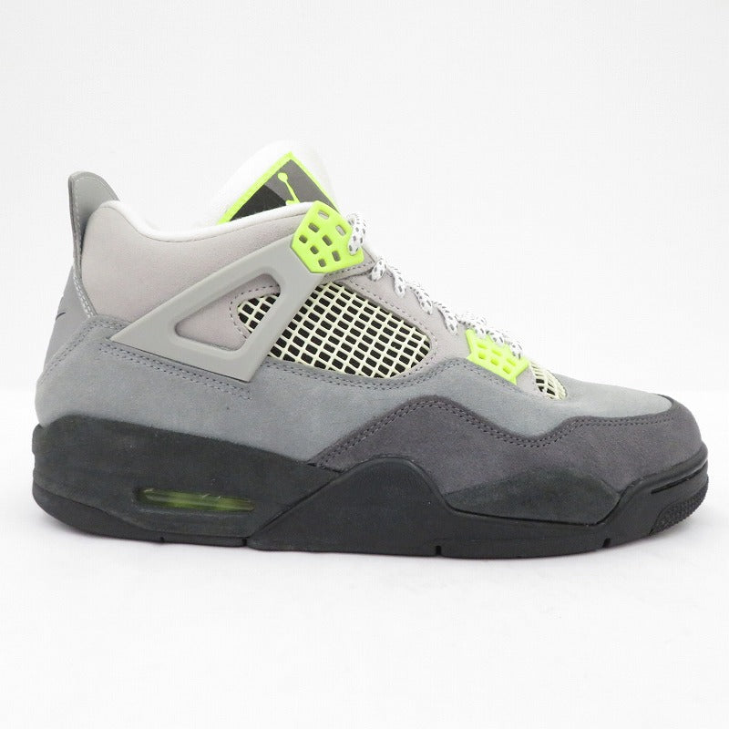 NIKE | ナイキ AJ4 Retro LE 'Neon' スニーカー CT5342-007 エアジョーダン グレー 27cm【瀬戸大橋店】