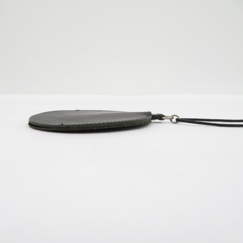JOHN LAWRENCE SULLIVAN | ジョンローレンスサリバン Leather circle key case キーケース ブラック【瀬戸大橋店】