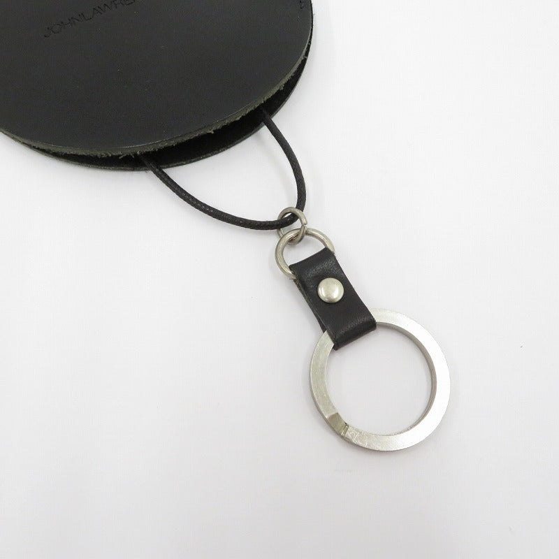 JOHN LAWRENCE SULLIVAN | ジョンローレンスサリバン Leather circle key case キーケース ブラック【瀬戸大橋店】