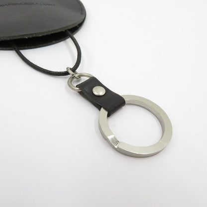 JOHN LAWRENCE SULLIVAN | ジョンローレンスサリバン Leather circle key case キーケース ブラック【瀬戸大橋店】