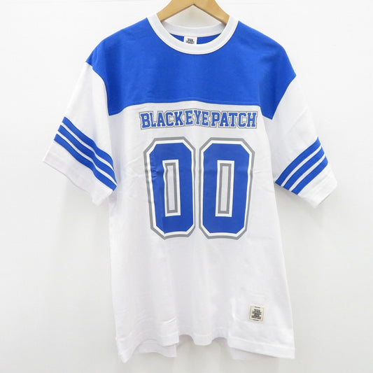 BlackEyePatch | ブラックアイパッチ DOUBLE O FOOTBALL TEE 半袖Ｔシャツ BEPSS24TE37 ブルー サイズ：XL【瀬戸大橋店】