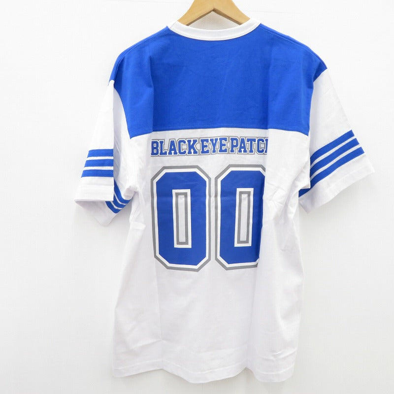 BlackEyePatch | ブラックアイパッチ DOUBLE O FOOTBALL TEE 半袖Ｔシャツ BEPSS24TE37 ブルー サイズ：XL【瀬戸大橋店】