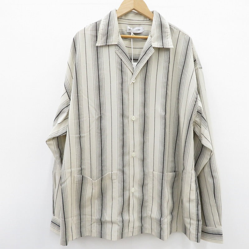 COOTIE | クーティー Dobby Chain Stripe L/S Cavana Shirt 半袖シャツ CTE-26S413 アイボリー サイズ：XL【瀬戸大橋店】