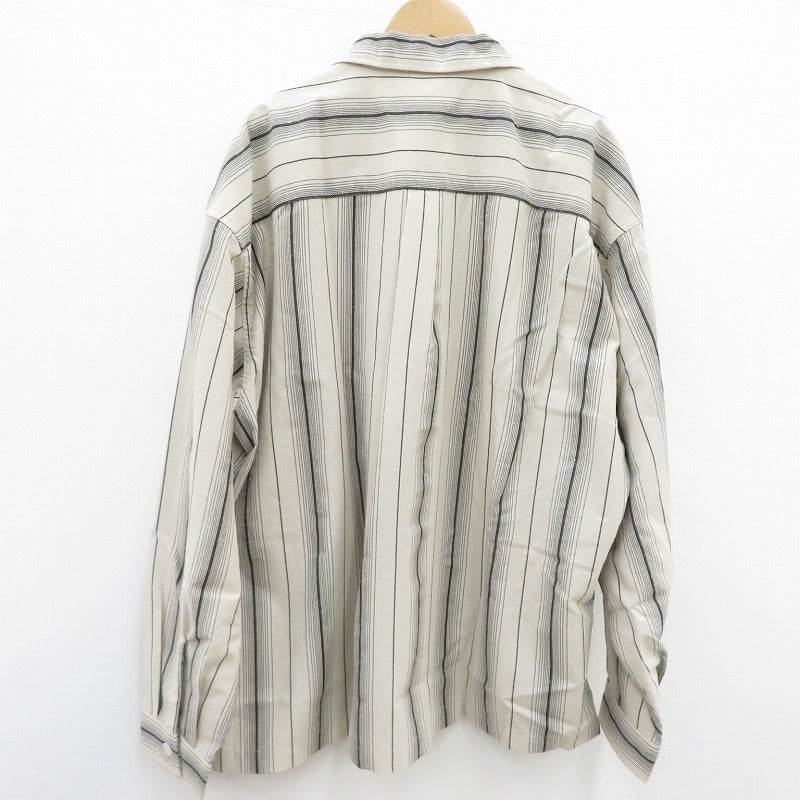 COOTIE | クーティー Dobby Chain Stripe L/S Cavana Shirt 半袖シャツ CTE-26S413 アイボリー サイズ：XL【瀬戸大橋店】