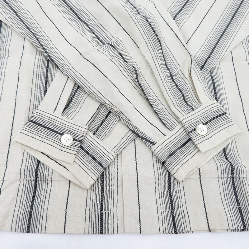 COOTIE | クーティー Dobby Chain Stripe L/S Cavana Shirt 半袖シャツ CTE-26S413 アイボリー サイズ：XL【瀬戸大橋店】