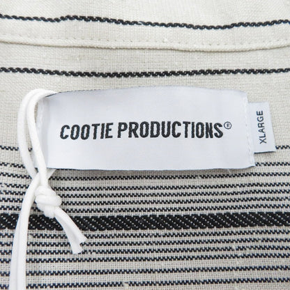 COOTIE | クーティー Dobby Chain Stripe L/S Cavana Shirt 半袖シャツ CTE-26S413 アイボリー サイズ：XL【瀬戸大橋店】