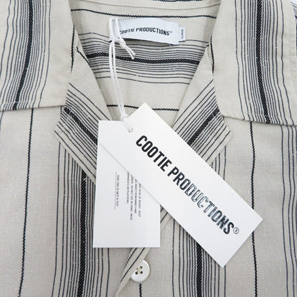 COOTIE | クーティー Dobby Chain Stripe L/S Cavana Shirt 半袖シャツ CTE-26S413 アイボリー サイズ：XL【瀬戸大橋店】