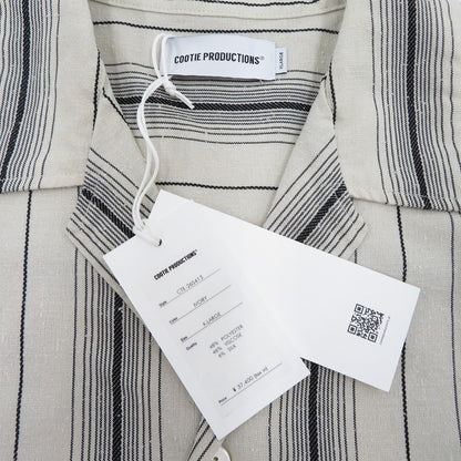 COOTIE | クーティー Dobby Chain Stripe L/S Cavana Shirt 半袖シャツ CTE-26S413 アイボリー サイズ：XL【瀬戸大橋店】