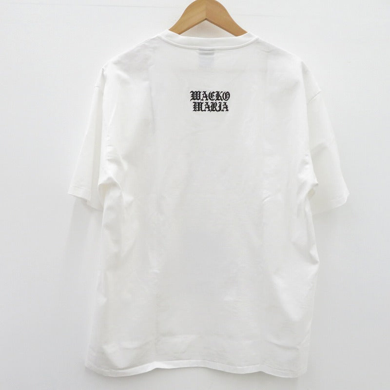 WACKOMARIA | ワコマリア ×UFC WASHED HEAVY WEIGHT CREW NECK T-SHIRT 半袖Ｔシャツ UFC-WM-WT03 ホワイト サイズ：L【瀬戸大橋店】