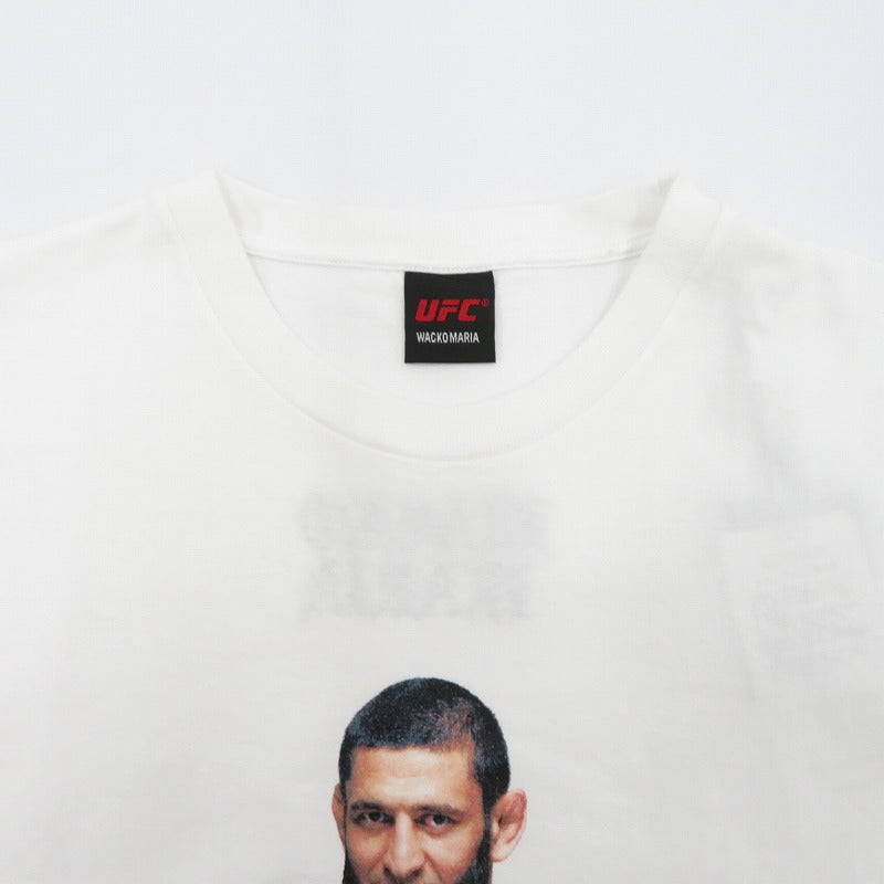 WACKOMARIA | ワコマリア ×UFC WASHED HEAVY WEIGHT CREW NECK T-SHIRT 半袖Ｔシャツ UFC-WM-WT03 ホワイト サイズ：L【瀬戸大橋店】