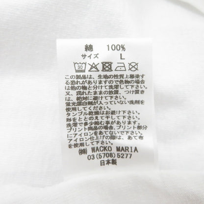WACKOMARIA | ワコマリア ×UFC WASHED HEAVY WEIGHT CREW NECK T-SHIRT 半袖Ｔシャツ UFC-WM-WT03 ホワイト サイズ：L【瀬戸大橋店】