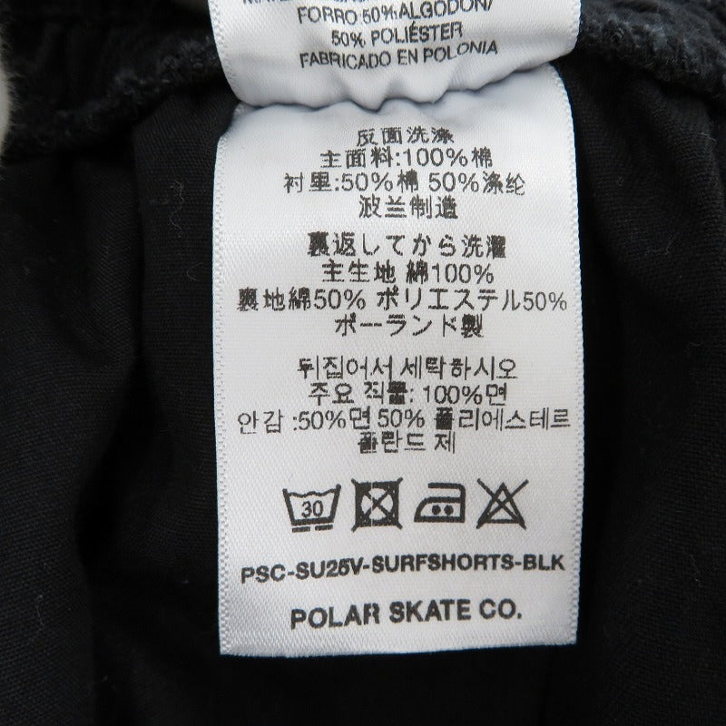 POLAR SKATE CO. | ポーラースケートカンパニー SURF SHORTS ショートパンツ PSC-SU25V-SURFSHORTS ブラック サイズ：M【瀬戸大橋店】