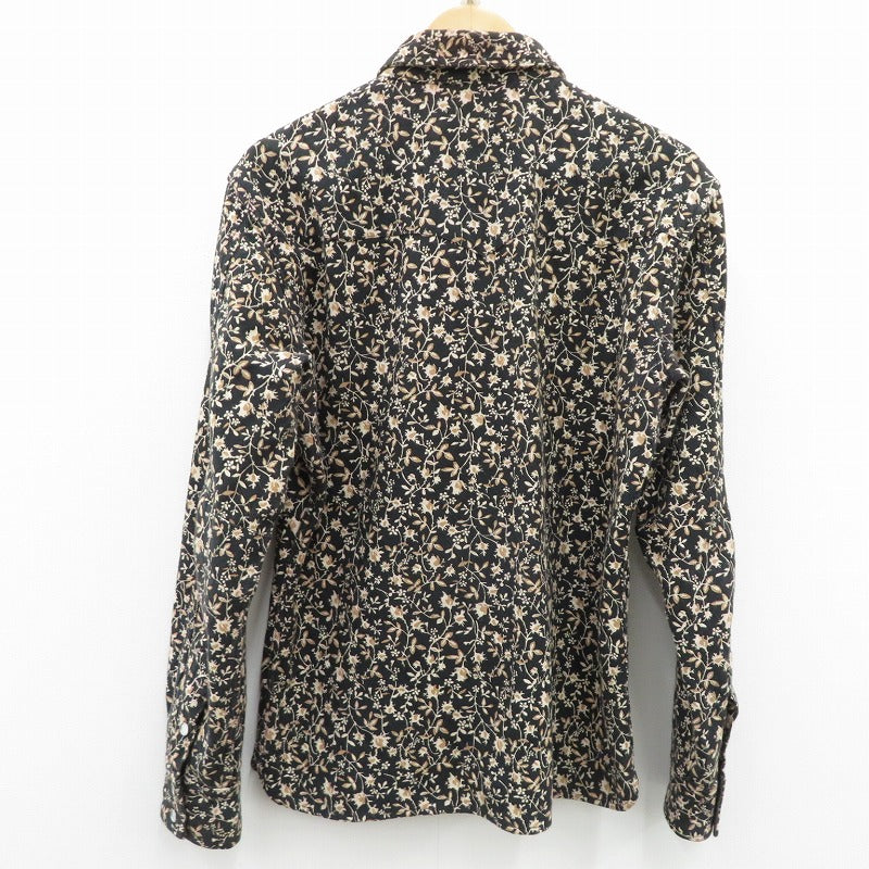 THE FLAT HEAD | ザフラットヘッド 花柄長袖ウエスタンシャツ 長袖シャツ ブラック サイズ：40【瀬戸大橋店】