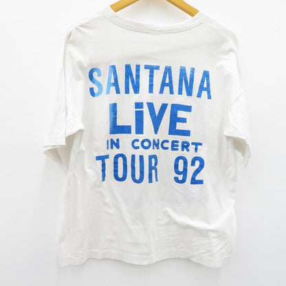 SANTANA Live in concert tour 92 半袖Ｔシャツ ホワイト【瀬戸大橋店】