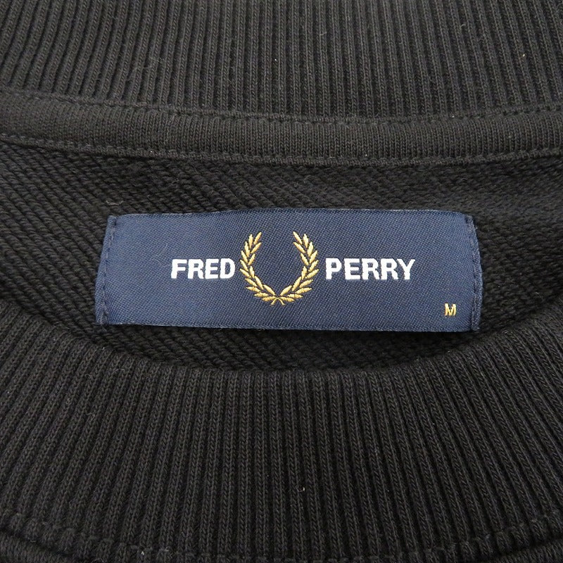 FRED PERRY | フレッドペリー Crew Neck Sweatshirt スウェット M7535 ブラック サイズ：M【瀬戸大橋店】