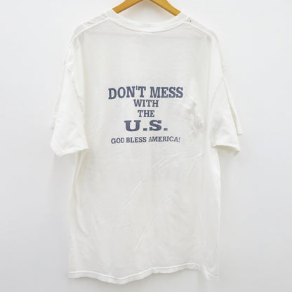 DELTA AMERICA SAYS BEWARE 半袖Ｔシャツ ホワイト サイズ：XL【瀬戸大橋店】