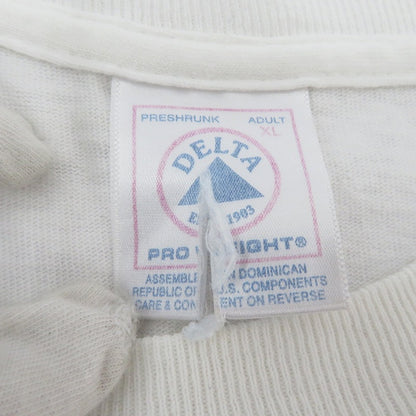 DELTA AMERICA SAYS BEWARE 半袖Ｔシャツ ホワイト サイズ：XL【瀬戸大橋店】