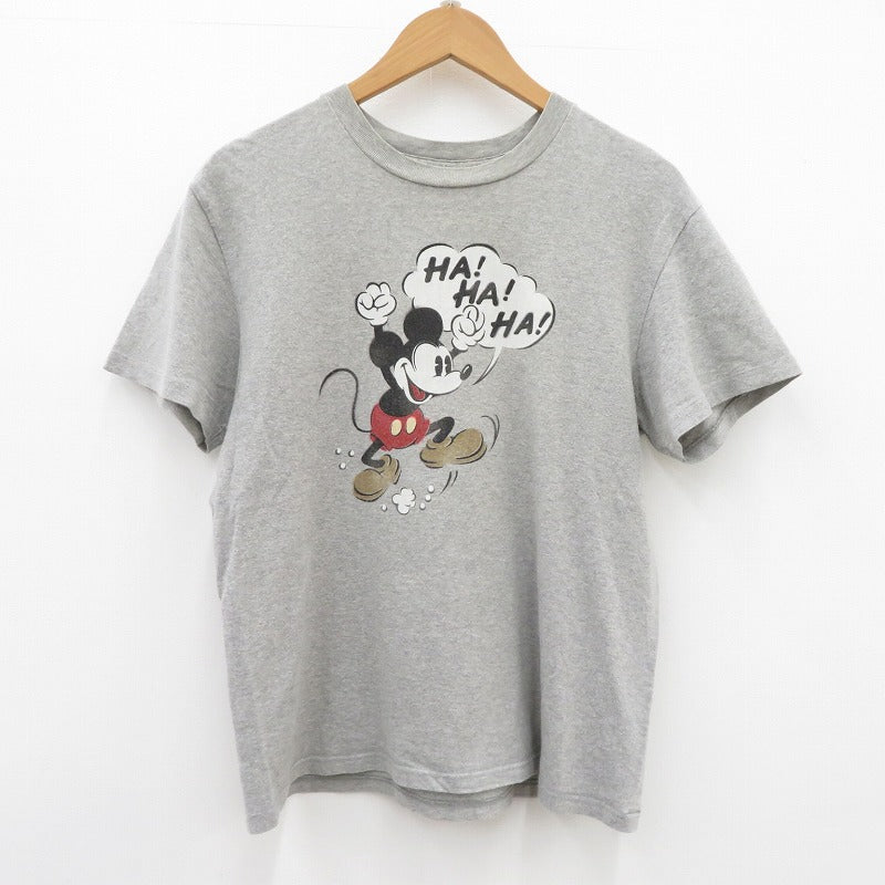 The REAL McCOY'S | ザリアルマッコイズ ミッキープリント 半袖Ｔシャツ グレー サイズ：L【瀬戸大橋店】